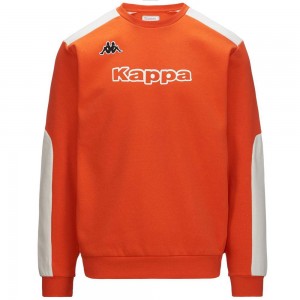 Men Kappa Logo Elusto Sweater Orange | 854617-DYR