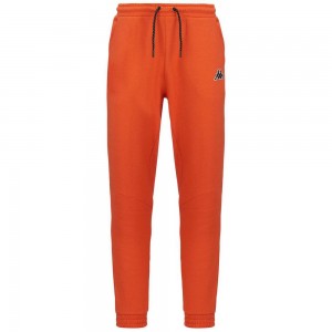 Men Kappa Logo Ester Pants Orange | 413268-IYB