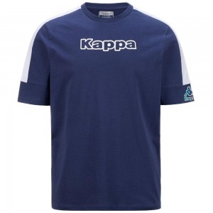 Men Kappa Logo Fagiom T-Shirt Blue | 723485-ZQM