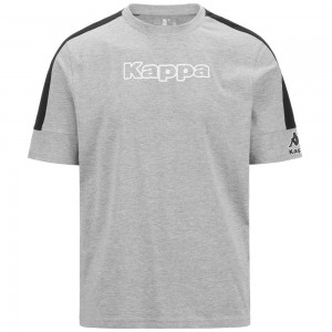 Men Kappa Logo Fagiom T-Shirt Grey | 345820-LIR