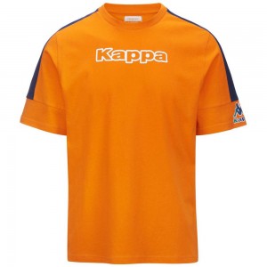 Men Kappa Logo Fagiom T-Shirt Orange | 938716-KWF