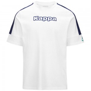 Men Kappa Logo Fagiom T-Shirt White | 308195-PTU