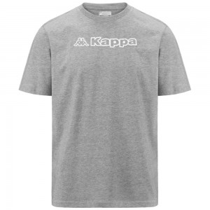 Men Kappa Logo Feddu T-Shirt Grey | 940513-RIL