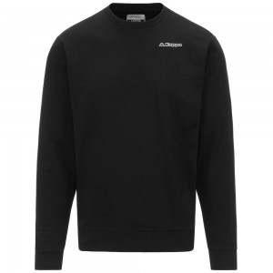 Men Kappa Logo Fediro Sweater Black | 749031-CST