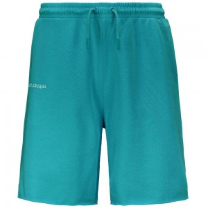 Men Kappa Logo Felito Shorts Blue | 658174-NLD