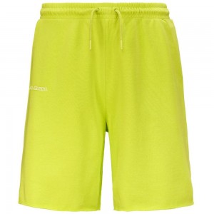 Men Kappa Logo Felito Shorts Yellow | 813762-BWA