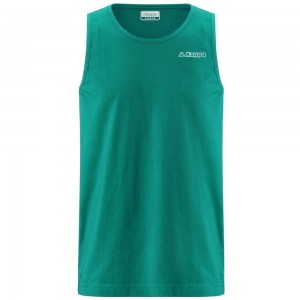 Men Kappa Logo Fevo Tank Top Green | 764320-BKF