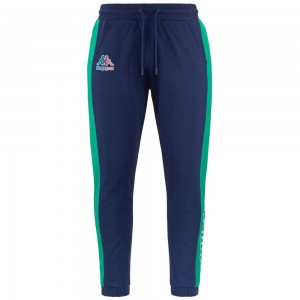 Men Kappa Logo Folio Pants Blue | 371208-UHZ