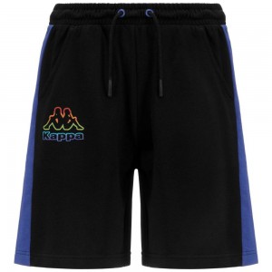 Men Kappa Logo Friglo Shorts Black | 915724-KJV