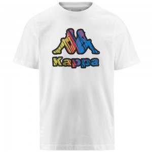 Men Kappa Logo Frillo T-Shirt White | 768413-OBK