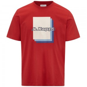 Men Kappa Logo Fuoviom T-Shirt Red | 792865-NZS