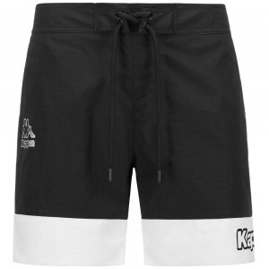 Men Kappa Logo Fuxom Swimwear Black | 697814-DNB