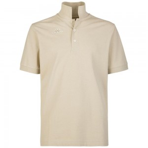 Men Kappa Logo Holiver Mss Polo Shirt Beige | 712468-WIU