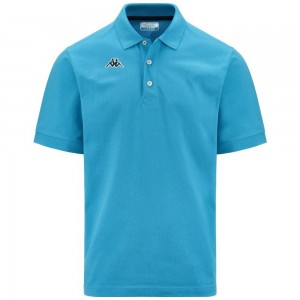 Men Kappa Logo Holiver Mss Polo Shirt Blue | 864293-HQI