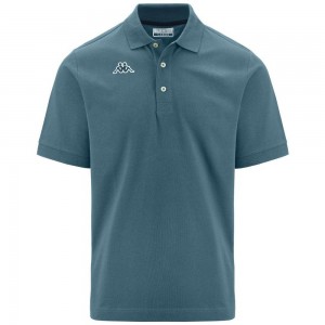 Men Kappa Logo Holiver Mss Polo Shirt Blue | 169274-LWU