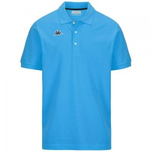 Men Kappa Logo Holiver Mss Polo Shirt Blue | 352479-LQV