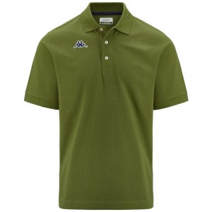 Men Kappa Logo Holiver Mss Polo Shirt Green | 345716-IJA