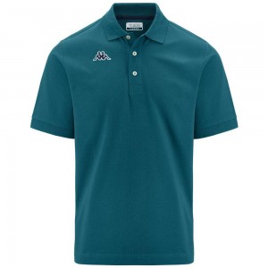 Men Kappa Logo Holiver Mss Polo Shirt Green | 231569-NMV