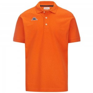 Men Kappa Logo Holiver Mss Polo Shirt Orange | 580972-YAU