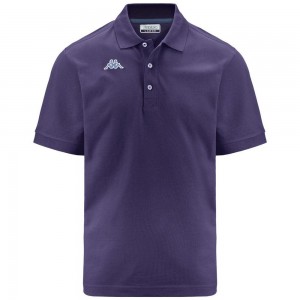 Men Kappa Logo Holiver Mss Polo Shirt Purple | 350924-HIV