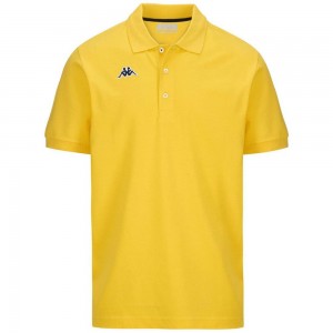 Men Kappa Logo Holiver Mss Polo Shirt Yellow | 017623-JWH