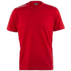 Men Kappa Logo Kafers T-Shirt Red | 741692-JDI