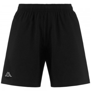 Men Kappa Logo Korpo Cabas Shorts Black | 356401-MUB