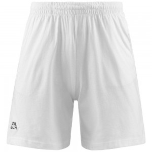 Men Kappa Logo Korpo Cabas Shorts White | 643079-RJE