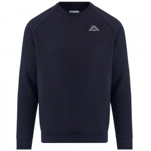 Men Kappa Logo Korpo Caimali Sweater Navy | 598274-VED