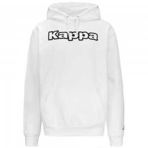 Men Kappa Logo Korpo Dafers Hoodie White | 618702-KID