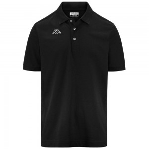 Men Kappa Logo Life Mss Polo Shirt Black | 509634-IOM