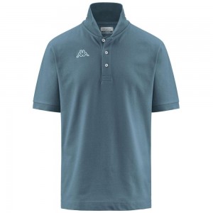 Men Kappa Logo Life Mss Polo Shirt Blue | 760253-CBD