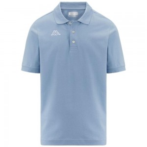 Men Kappa Logo Life Mss Polo Shirt Blue | 523907-IPE