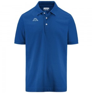 Men Kappa Logo Life Mss Polo Shirt Blue | 780463-HXR