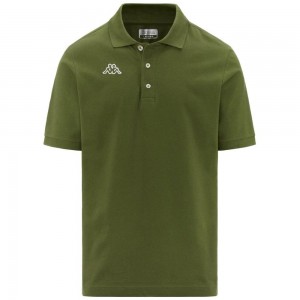 Men Kappa Logo Life Mss Polo Shirt Green | 301246-CJV