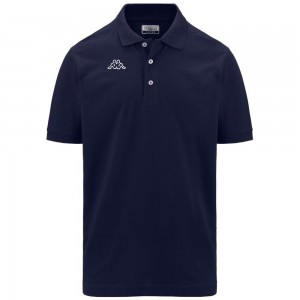 Men Kappa Logo Life Mss Polo Shirt Navy | 702614-SGV