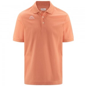 Men Kappa Logo Life Mss Polo Shirt Orange | 643178-MRQ