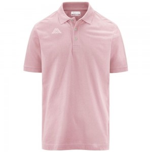 Men Kappa Logo Life Mss Polo Shirt Pink | 940876-ZTU