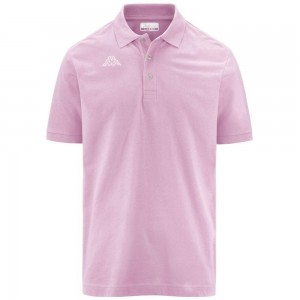 Men Kappa Logo Life Mss Polo Shirt Pink | 740568-VTH