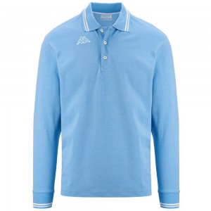 Men Kappa Logo Maltax 5 Mls Polo Shirt Blue | 603289-ZCY