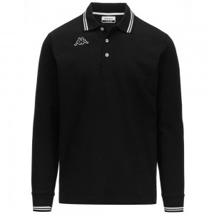 Men Kappa Logo Maltax 5 Mls Polo Shirt Black | 320698-UVT