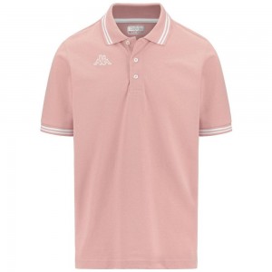 Men Kappa Logo Maltax 5 Mss Polo Shirt Pink | 974183-UIM