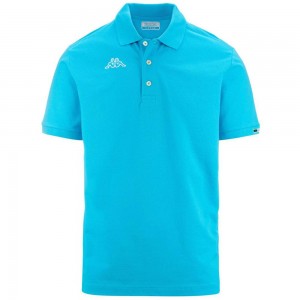 Men Kappa Logo Maltaxita Mss Polo Shirt Turquoise | 354827-YTH