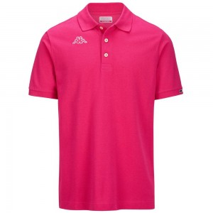 Men Kappa Logo Maltaxita Mss Polo Shirt Pink | 137852-LRH