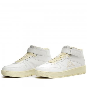 Men Kappa Logo Maserta Md V Sneakers White | 490861-ALW