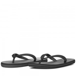 Men Kappa Logo Rupesh Flip Flops Black | 061894-EXG