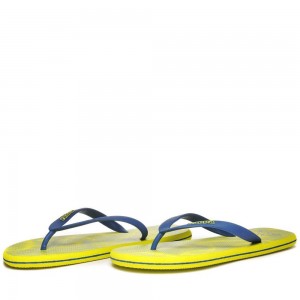 Men Kappa Logo Rupesh Flip Flops Yellow | 564370-BSY