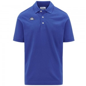 Men Kappa Logo Sharas Mss Polo Shirt Blue | 148536-DKX