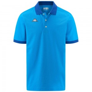 Men Kappa Logo Sharas Mss Polo Shirt Blue | 967320-VUP