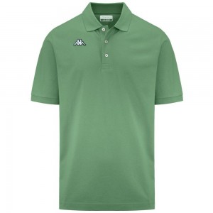 Men Kappa Logo Sharas Mss Polo Shirt Green | 870641-WTD